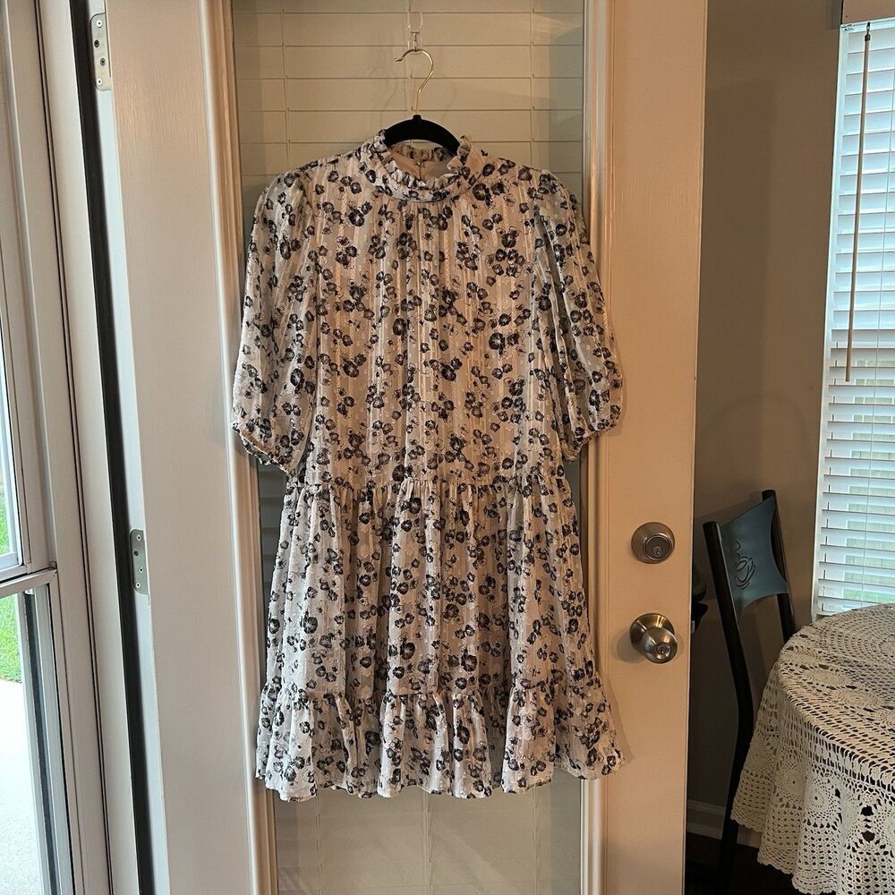Maison Tara Dress Sz 8‎ Tiered Sheer Drop Waist Fairy